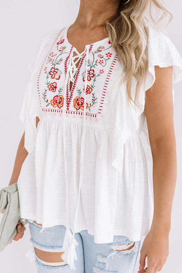 Passport Ready Embroidered Top Image - 3