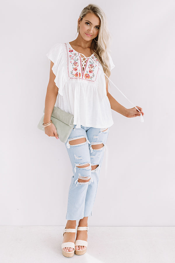 Passport Ready Embroidered Top Image - 2