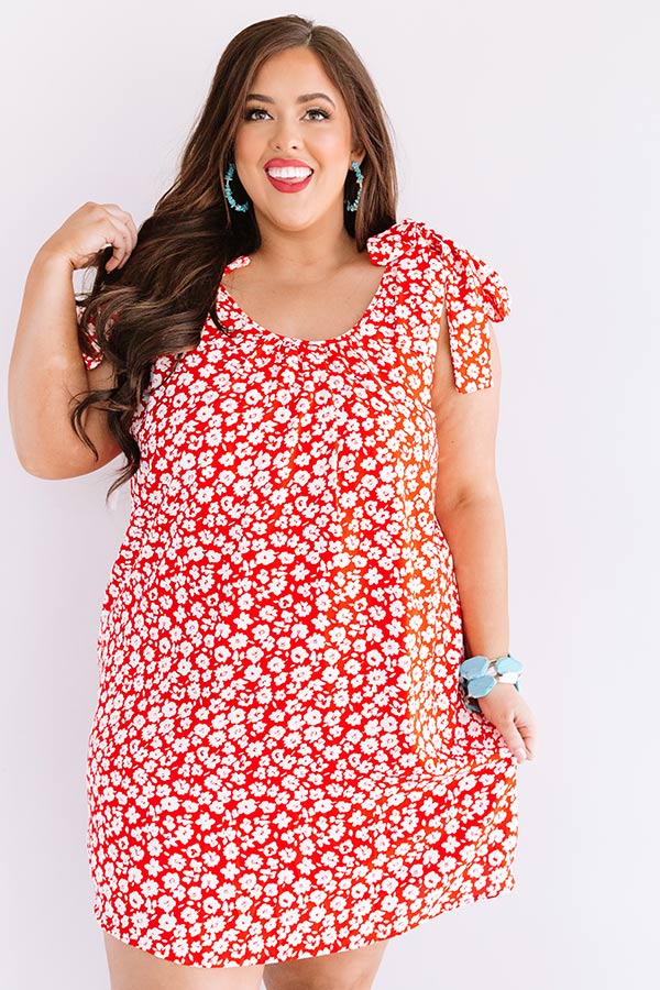 Kauai Cute Shift Dress In Red Curves Image - 1