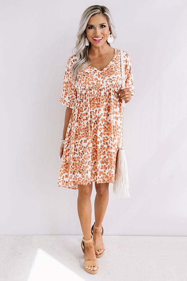 Washed Ashore Leopard Shift Dress Image - 1