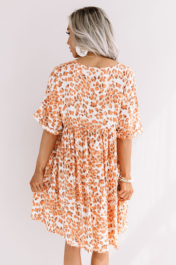 Washed Ashore Leopard Shift Dress Image - 4