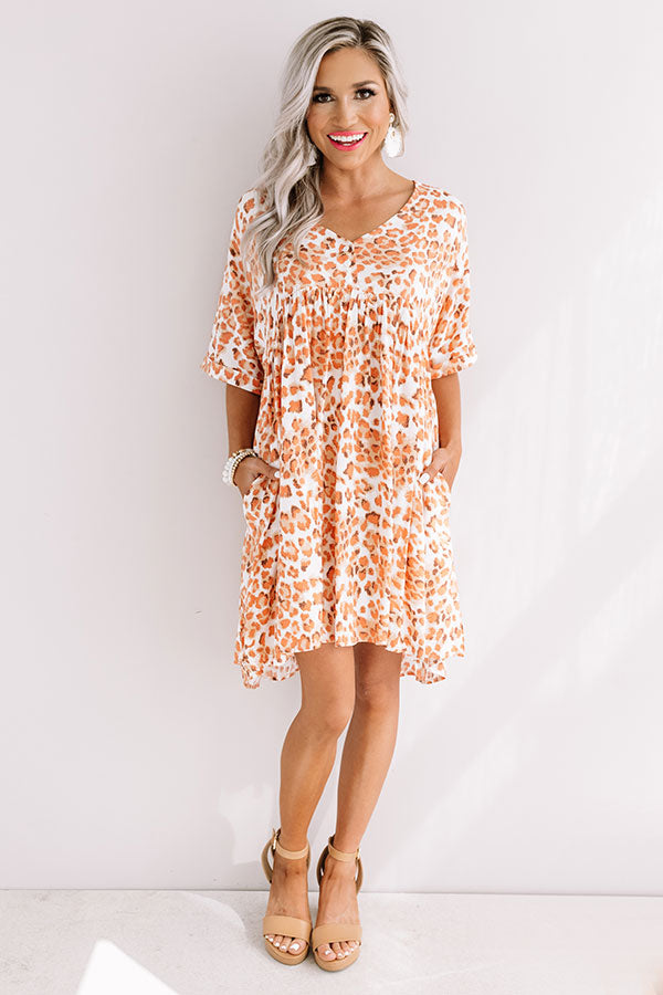 Washed Ashore Leopard Shift Dress Image - 3