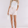 Bali Beat High Waist Stripe Shorts In Pink Image - 1