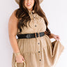 Text You Later Shift Dress In Brown Curves Image - 1
