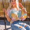 Ocean Obsessed Tie Dye Top In Pink Image - 1