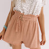 St. Barts Babe High Waist Frayed Shorts in Latte Image - 1