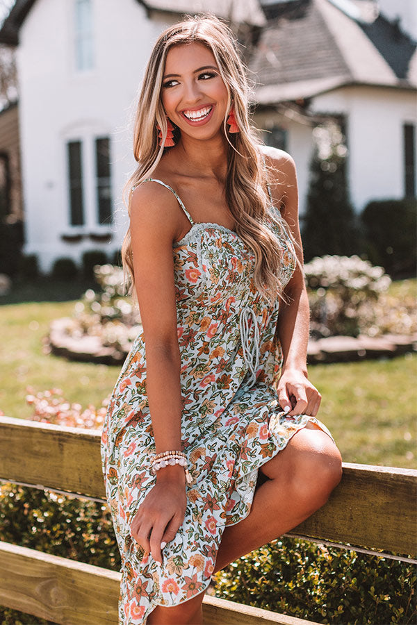 Venetian Glow Floral Midi Image - 4