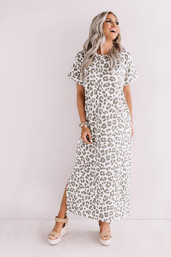 One Wish Away Leopard Midi in Grey Image - 2