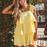 Tier Comes The Sun Shift Dress In Yellow Image - 1