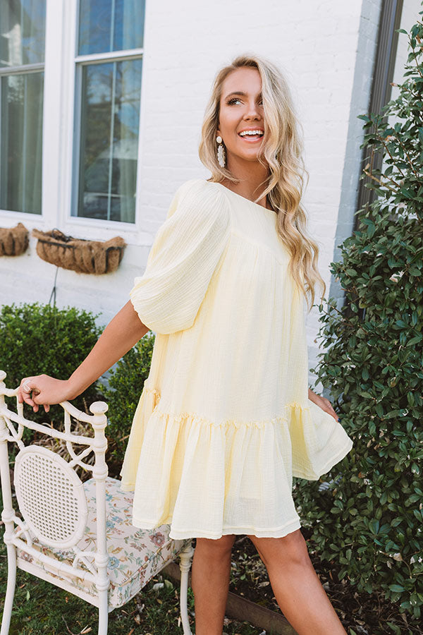 Destin Dawn Shift Dress In Yellow Image - 2