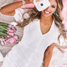 SoCal Situation Button Down Dress In White Image - 1