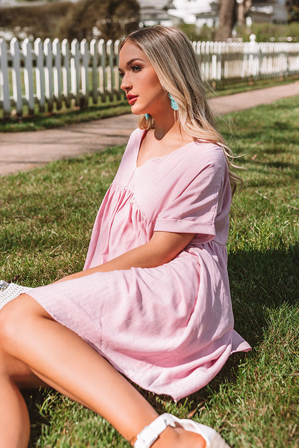 Pretty In Punta Cana Babydoll Dress In Pink Image - 4