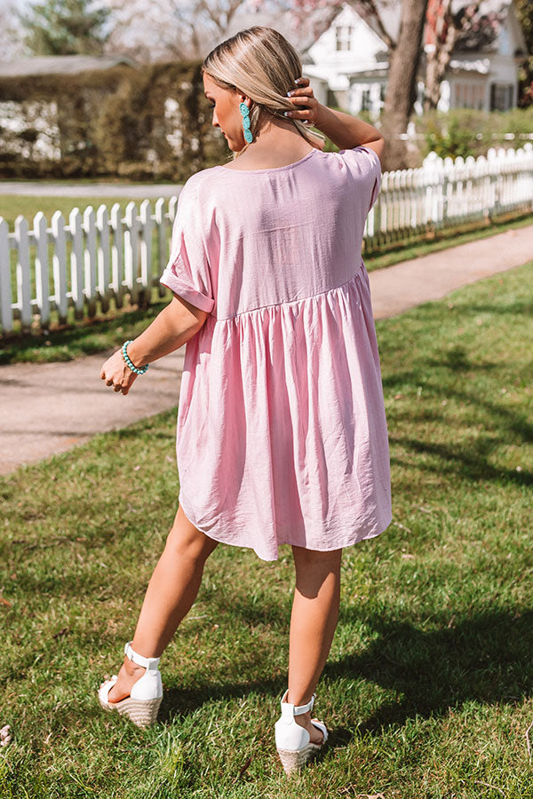 Pretty In Punta Cana Babydoll Dress In Pink Image - 5