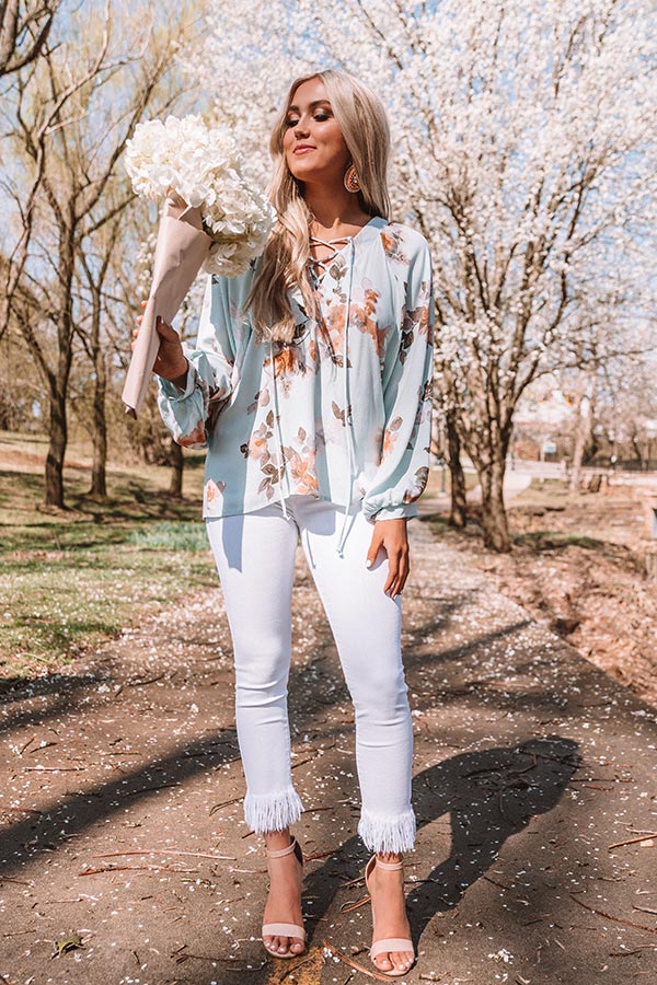 On Tropics Time Floral Shift Top Image - 1