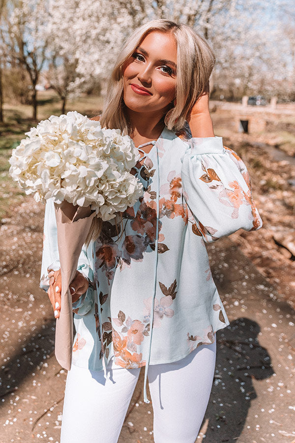 On Tropics Time Floral Shift Top Image - 2