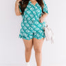 Cocktails and Cabanas Romper In Jade   Curves Image - 1