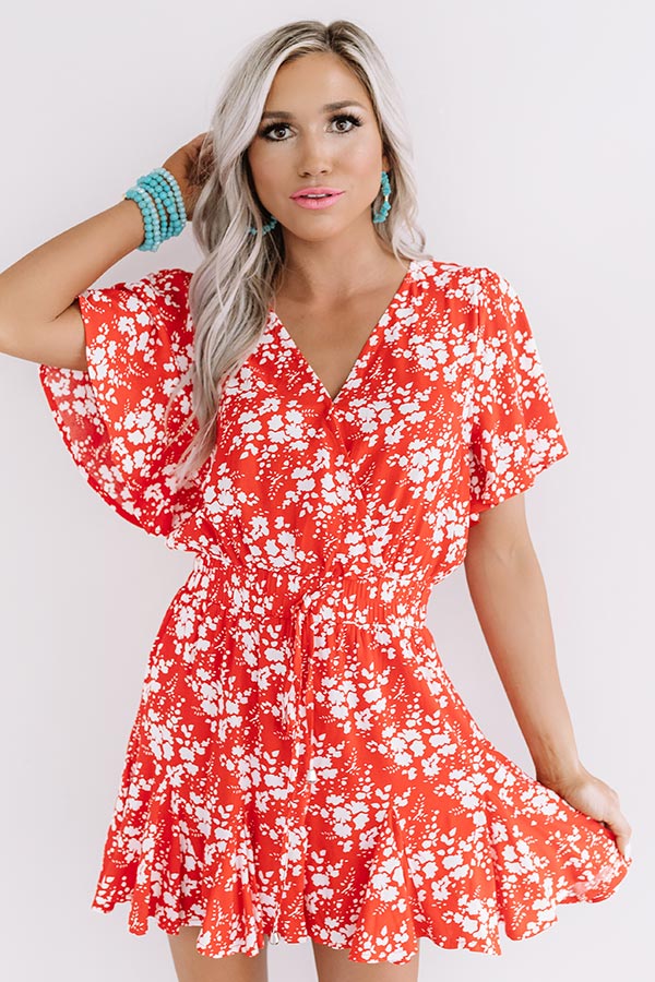 Cocktails And Cabanas Romper In Red Image - 3