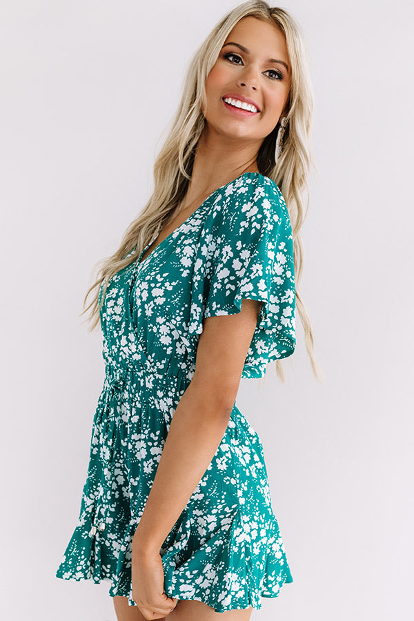 Cocktails And Cabanas Romper In Jade Image - 4