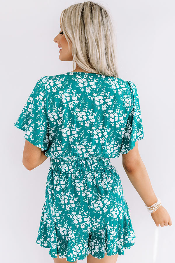 Cocktails And Cabanas Romper In Jade Image - 5