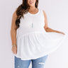Break Away Waffle Knit Babydoll Tank Curves Image - 1