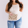 Patio Pretty Waffle Knit Tank In Birch Curves Image - 1