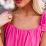 Kendra Scott Elisa Gold Triple Strand Necklace in Iridescent Coral Illusion Image - 1