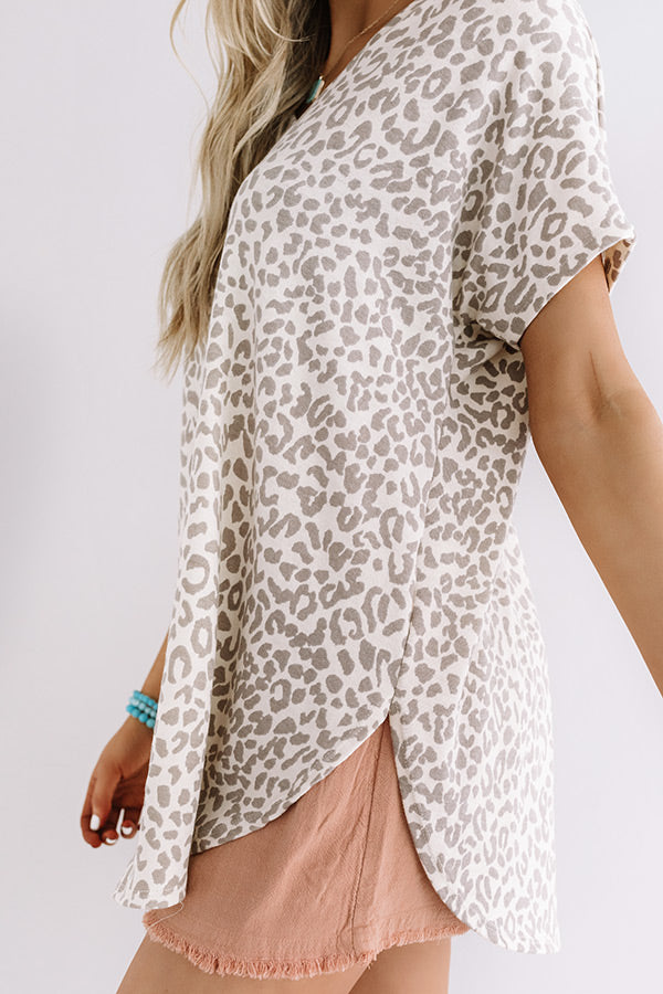 Alison Cream Leopard Top