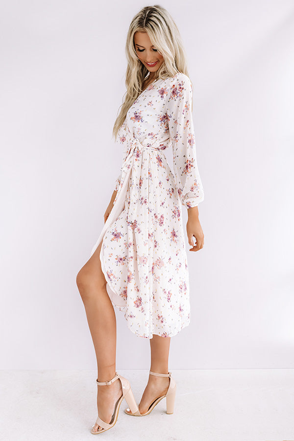 Floral Breeze Wrap Midi Image - 4