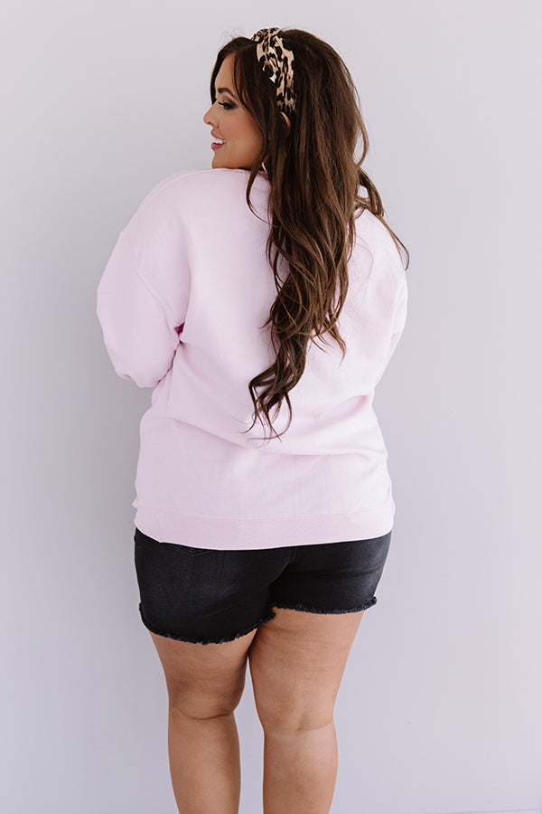 Little Mama Sweatshirt In Pink Curves Image - 5