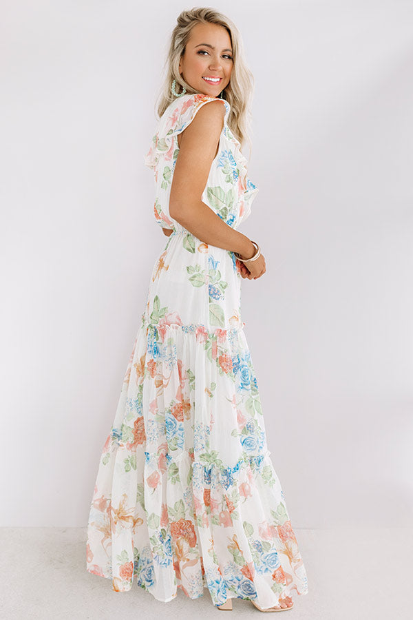 Rose Garden Romance Maxi Dress Image - 2