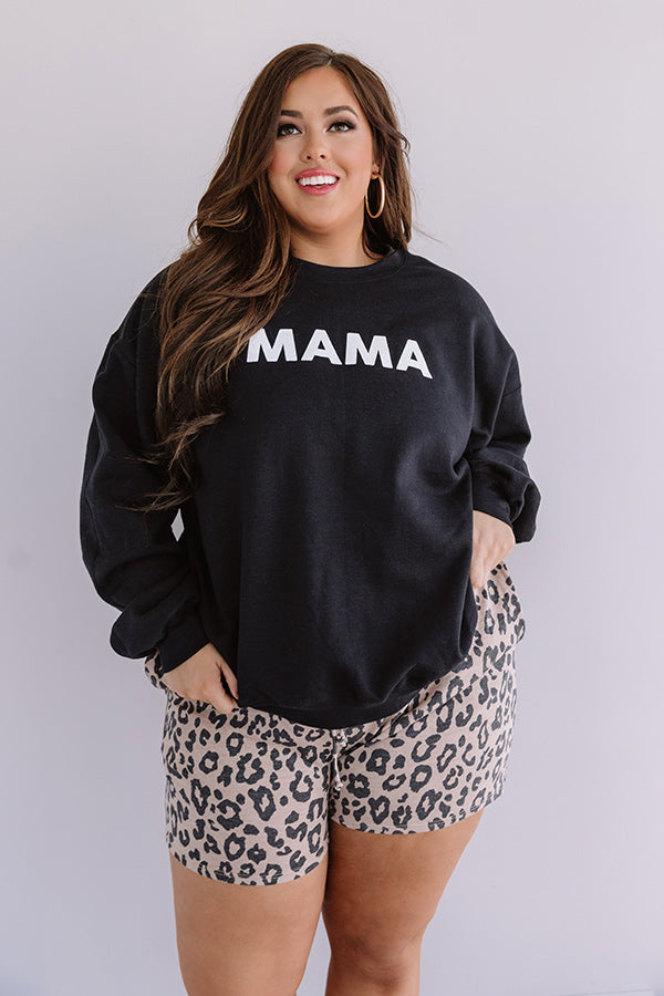 Little Mama Sweatshirt In Black Curves Image - 3