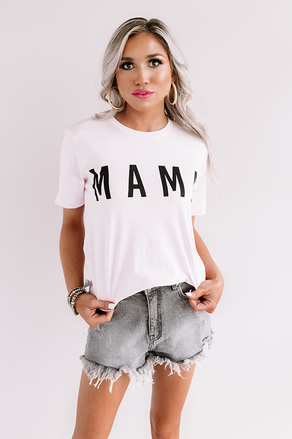 Mama Shift Tee In Pink Image - 3