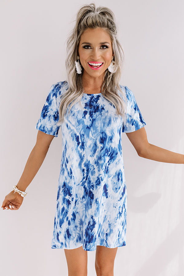 Tide Pool Tie Dye Tunic Dress Image - 3