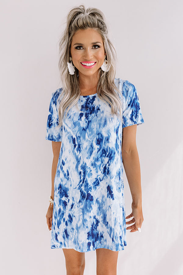 Tide Pool Tie Dye Tunic Dress Image - 2