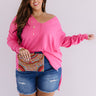 Napa Chill Shift Sweater in Pink Curves Image - 1