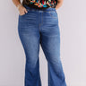 The Elm High Waist Flare In Medium Wash Curves Image - 1