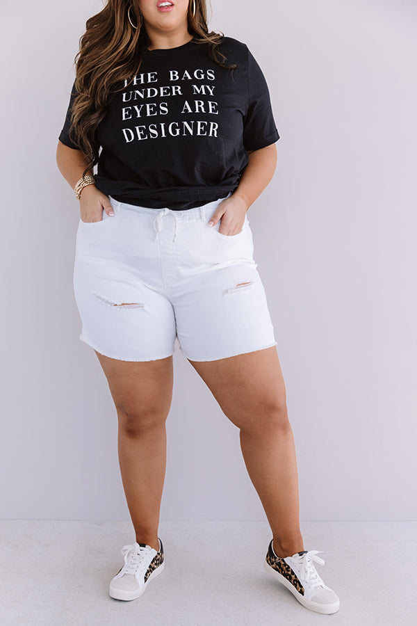 The Quest Midrise Shorts In White Curves Image - 1