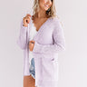 Brunching Babes Popcorn Knit Cardigan in Lavender Image - 1