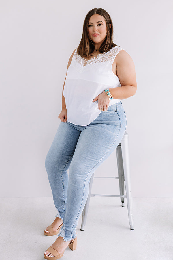 The Shea Midrise Ankle Skinny in Light Wash Curves Image - 1