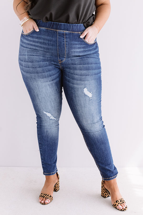 The Rylan High Waist Skinny In Dark Wash   Curves Image - 3