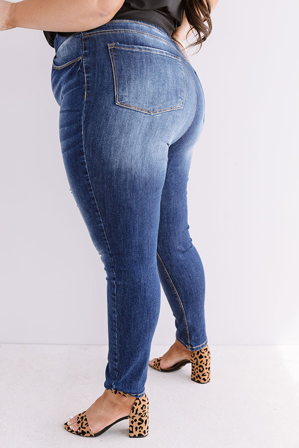 The Rylan High Waist Skinny In Dark Wash   Curves Image - 4