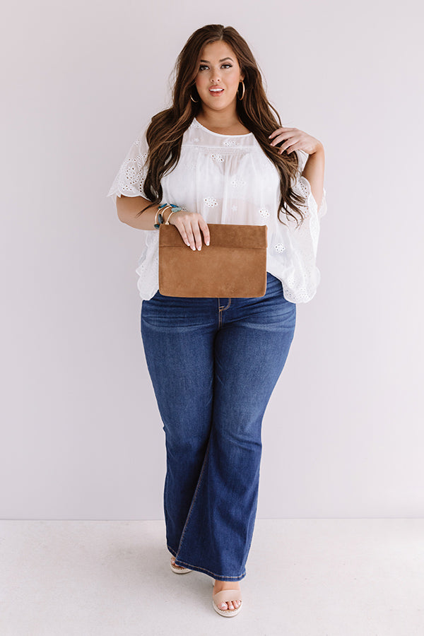 The Elm High Waist Flare In Dark Wash Curves Image - 4