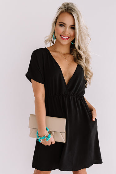 Coasting In Cali Babydoll Dress In Black – Impressions Online Boutique