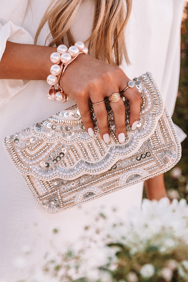 Tea Party Perfection Embellished Clutch Image - 4