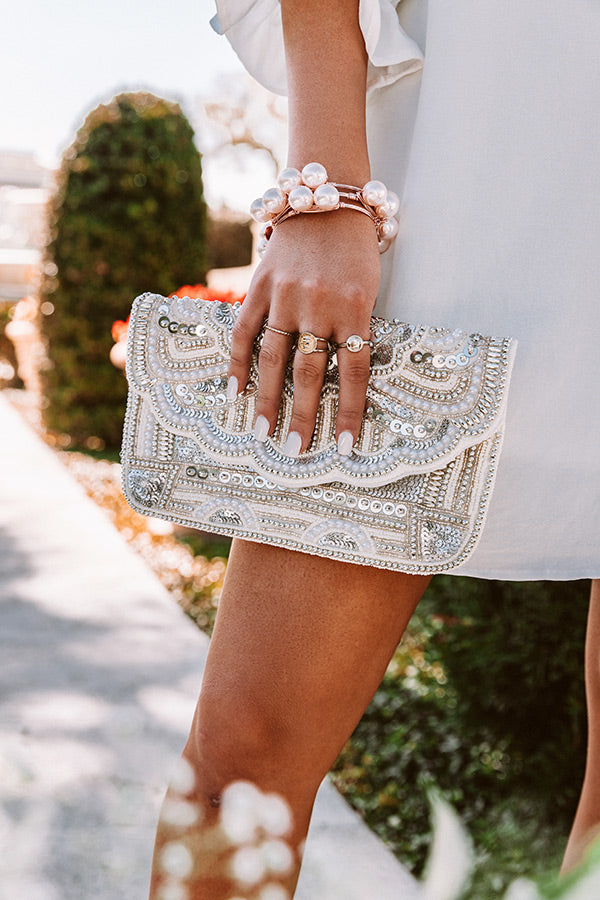 Tea Party Perfection Embellished Clutch Image - 2