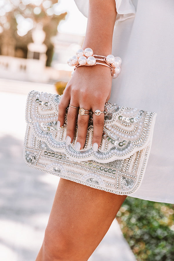 Tea Party Perfection Embellished Clutch Image - 3
