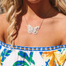 Social Butterfly Necklace In White Image - 1