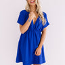 Coasting In Cali Babydoll Dress In Royal Blue Image - 1