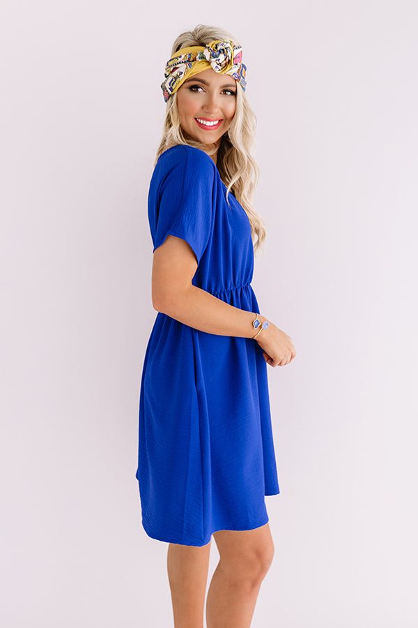 Coasting In Cali Babydoll Dress In Royal Blue • Impressions Online Boutique