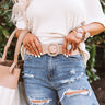 Settle For Chic Belt In Iced Latte Image - 1